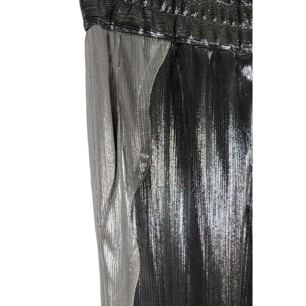 Retrofete Silver Metallic Pants Jogger Extra Small XS - Picture 4 of 7
